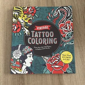 🆕 Vintage Tattoo Coloring Book
